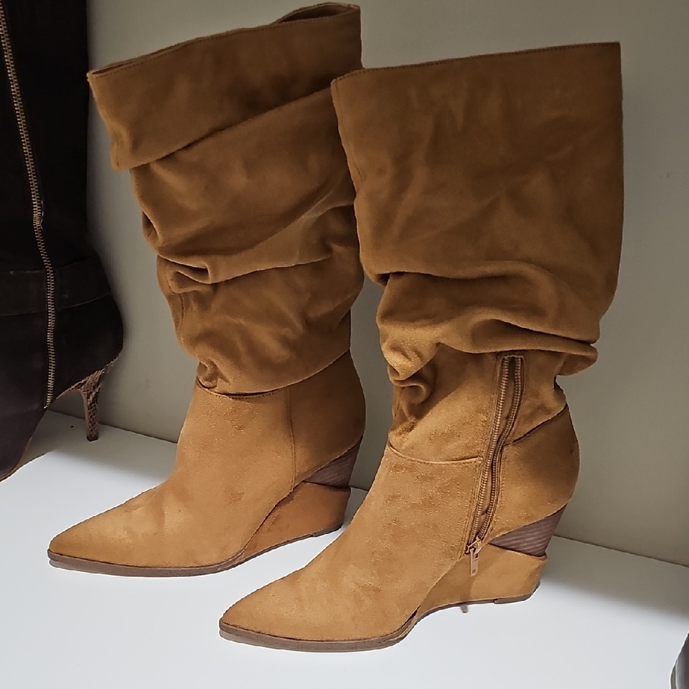 Jessica Simpson Brown Slouchy Heeled Boots